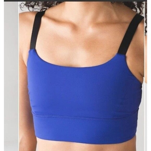Lululemon Other - Lululemon Both Ways Bra Sports Bra Sapphire Blue Black Size 4